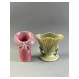 Vtg Art Deco Ceramic Pottery Vases