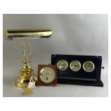 Vtg Brass Desk Lamp & More