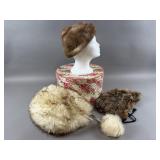 Vintage Fur Hats & Hat Box