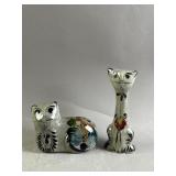 Hand Painted Mexican Folk Art Pottery Figures