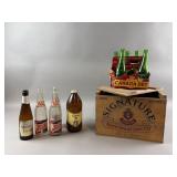 Soda & Beer Bottles & Stroh Wood Case