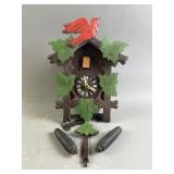 Vtg Wooden Forest Wall Cuckoo Clock
