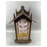 Gothic Carved Wood Chapel Case Display