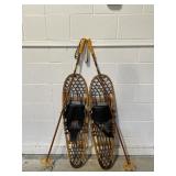 Vtg Wooden Snowshoes Northwood Brand & More