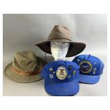 Vtg Military Trucker Hats & Safari Hats