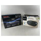 Toshiba Blu Ray Player & Sony CD Cassette Boombox