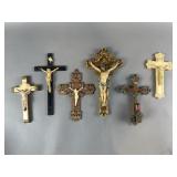 Collection of Wall Hanging Religious Crucifixes