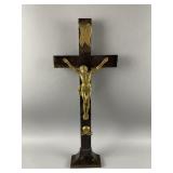 Vintage Wooden Standing Crucifix