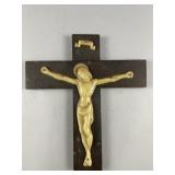 Vintage Dark Wood Wall-hanging Crucifix