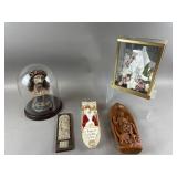 Catholic Decor Wall Hanging & Glass Enclosed