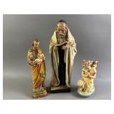 Vtg Ceramic Religious Figures