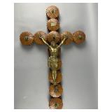 Antique Tramp Art Crucifix