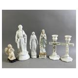 Vtg White Religious Figures