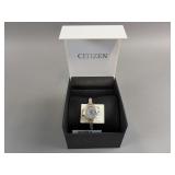 Citizen Ladies Silhouette Crystal, Gold Band Watch