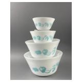 Vintage Federal Glass Set of Nesting Bowls