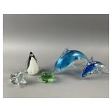 Vintage Hand-blown Art Glass Dolphin Figurine/More