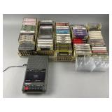Lot of Vintage Cassettes, HB Tape Player & More