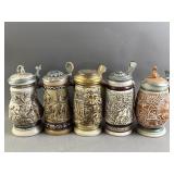 Vtg Beer Stein Jugs
