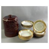 Vtg Marcrest Cookie Jar & McCoy Pottery Dishware