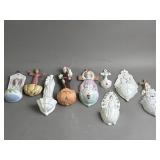 Lot of Vtg Porcelain & Ceramic Holy Water Fonts
