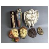Vtg Religious Figures & Decorative Wall Art