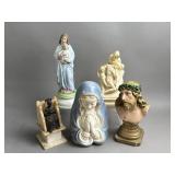 Vtg Ceramic & Porcelain Religious Figures