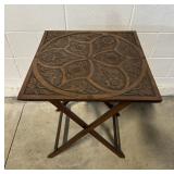 Gothic Carved Wood Folding Table