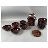 McCoy Pottery Cookie Jar, Bowl Set & Frankoma