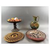 Wooden Plates, Pitcher & More