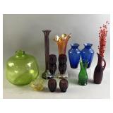 Lot of Colorful Vintage Glass