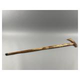Vintage Hand-Carved Wooden Walking Cane