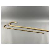Vintage Bamboo & Wooden Walking Cane
