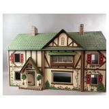Vintage Keystone Tudor Fiberboard Dollhouse