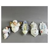 Vtg Ceramic Holy Water Fonts Lot