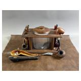 Vtg 6 Pipes and Stand