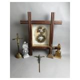 Vtg Crucifixes, Religious Figures, & More