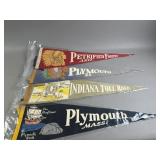 4 Vintage Pennant Flags
