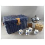 Wicker & Leather Vintage Picnic Basket & More