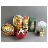 Vtg Paper Mache Easter Eggs & More