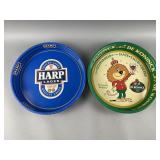 Vtg Harp Lager Metal Serving Tray & More