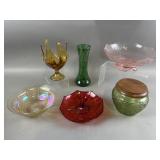 Assorted Vintage Colored Glassware