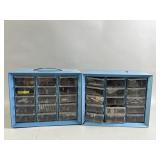 Vtg Metal AKRO Drawers Containing Small Parts