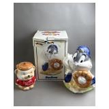 Bugs Bunny & Teddy Bear Cookie Jars
