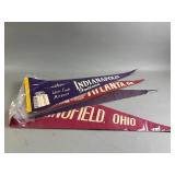 4 Vintage City Pennant Flags