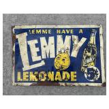 1940s Lemmy Lemonade Advertisement Sign