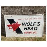 Vintage Wolfs Head Motor Oil Metal Sign