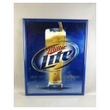 Framed Miller Lite Reflective Mirror