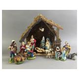 Vtg Nativity Set