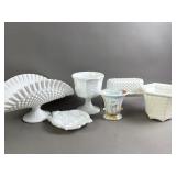 Vtg Milk Glass Pieces