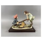 Vintage Armani Capodimonte Seesaw Figurine